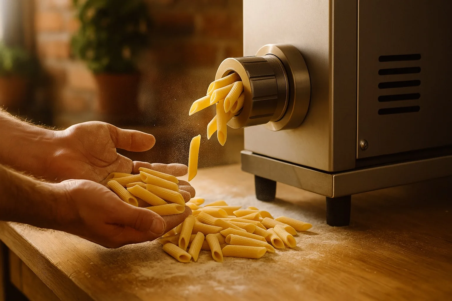 Färsk pasta al dente med tomatsås på Porta Via i Göteborg